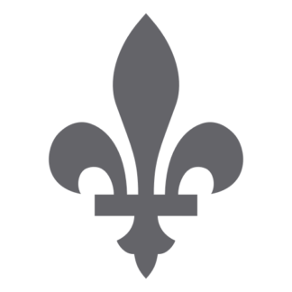 Québec Fleur De Lys Decal (Grey)